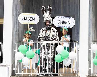 Seehas auf Balkon